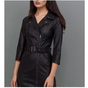 H&M Faux leather Biker Dress dress black 4 H&M NWT